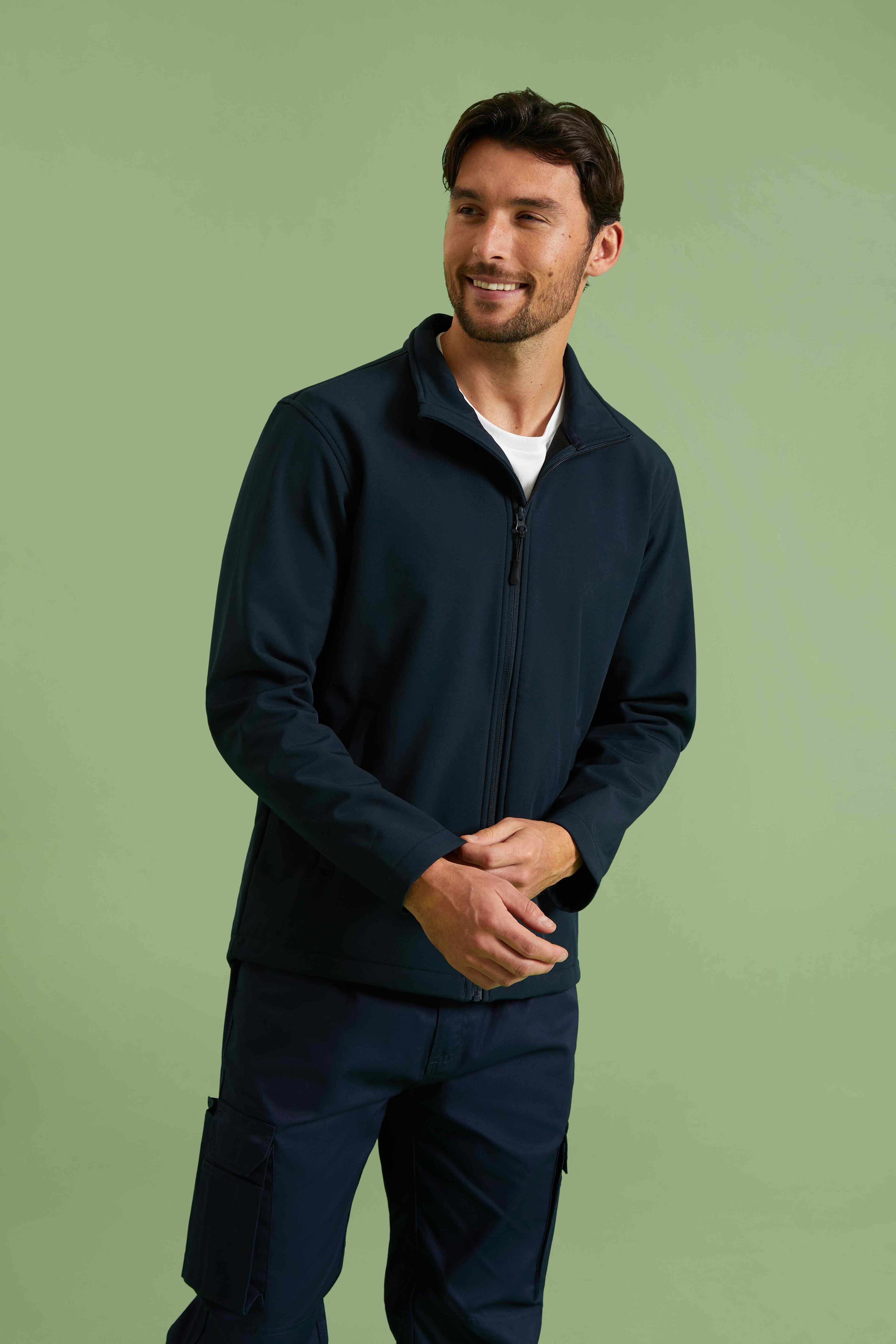 Eco Full Zip Softshell Jacket - Model Shot