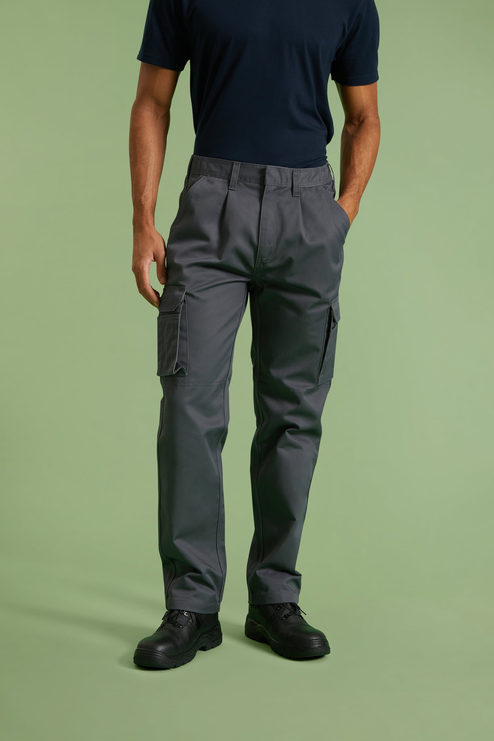 Unisex Eco Workwear Cargo Trouser - 245gsm Recycled Polycotton, Cargo Pockets | 3 Colours