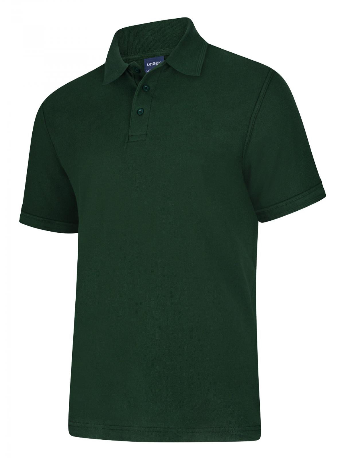 Deluxe Poloshirt - Bottle Green | Wrapandcover.co.uk Customised uniforms for workwear, schools, and organisations- fast UK delivery, no minimum orders.