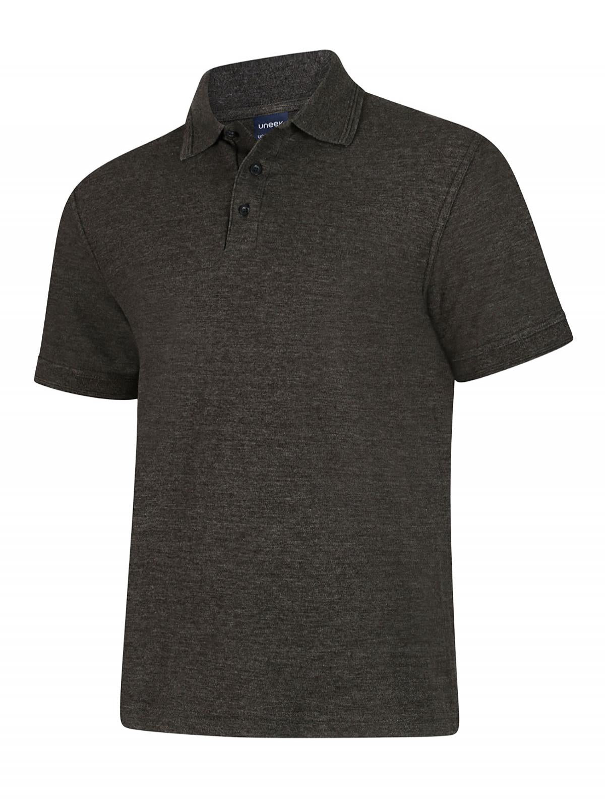Deluxe Poloshirt - Charcoal | Wrapandcover.co.uk Customised uniforms for workwear, schools, and organisations- fast UK delivery, no minimum orders.
