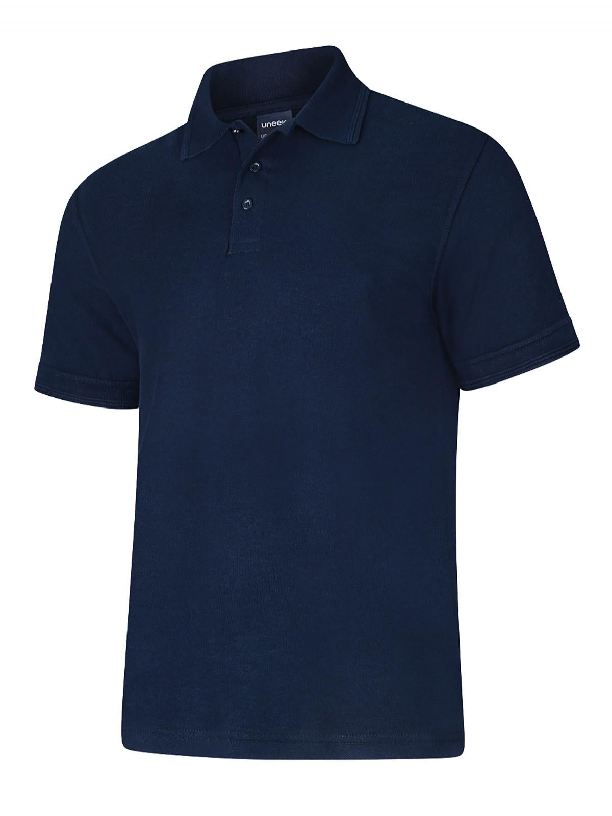 Deluxe Poloshirt - Navy | Wrapandcover.co.uk Customised uniforms for workwear, schools, and organisations- fast UK delivery, no minimum orders.