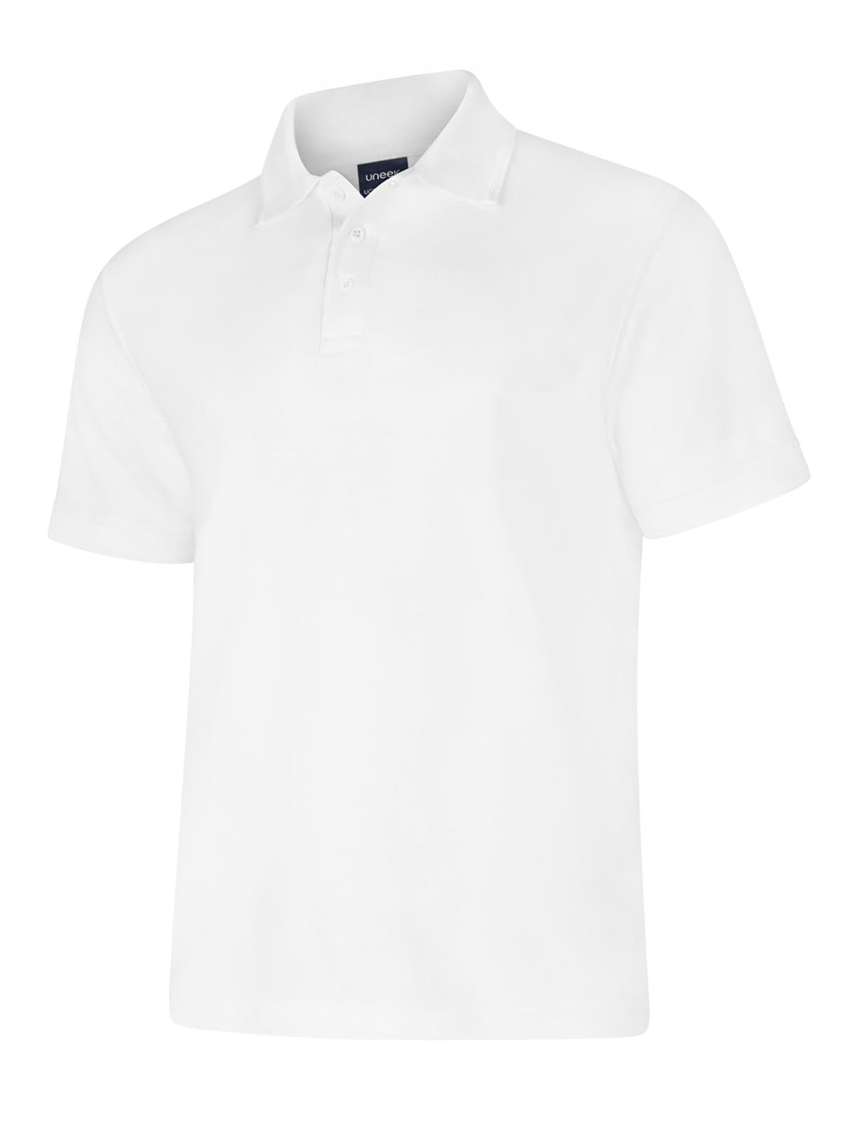 Deluxe Poloshirt - White | Wrapandcover.co.uk Customised uniforms for workwear, schools, and organisations- fast UK delivery, no minimum orders.