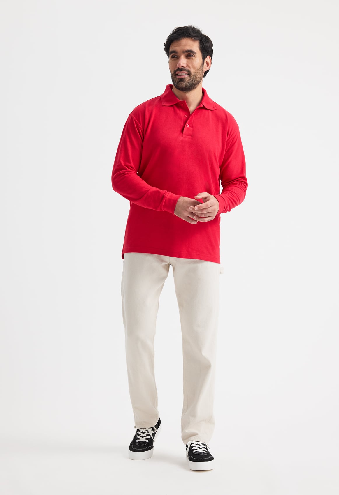 Unisex Long Sleeve Classic Polo Shirt - 220gsm 50/50 Polycotton | 9 Colours