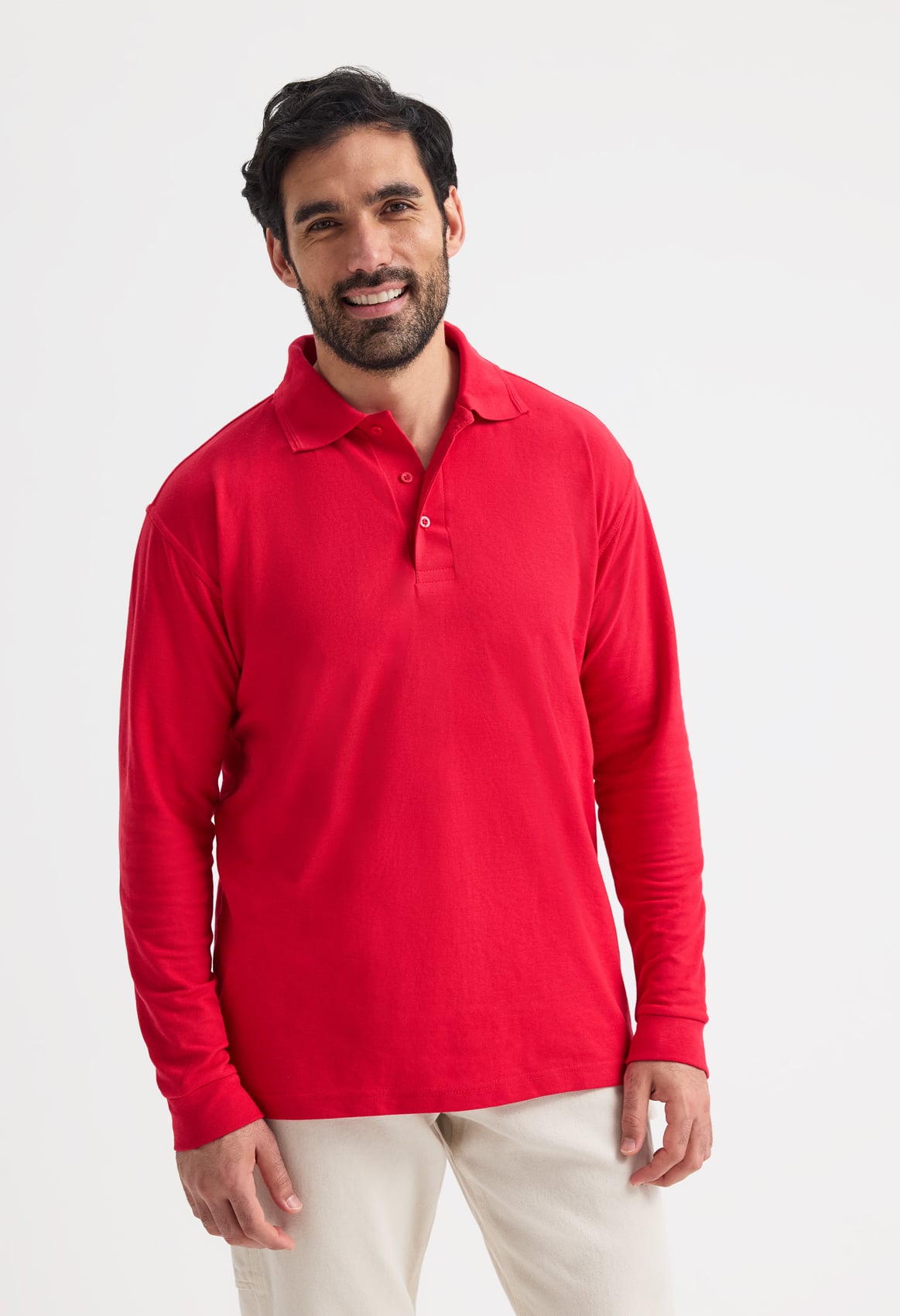 Unisex Long Sleeve Classic Polo Shirt - 220gsm 50/50 Polycotton | 9 Colours