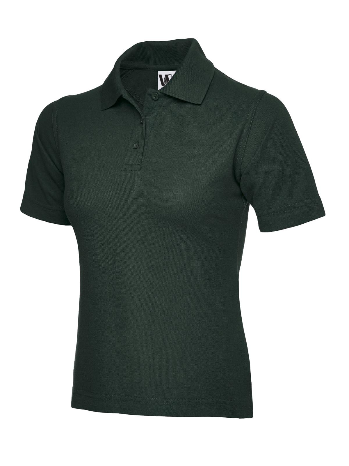 Ladies' Active Cotton Polo Shirt - 180gsm 100% Ring-Spun Combed Cotton | 14 Colours in Bottle Green