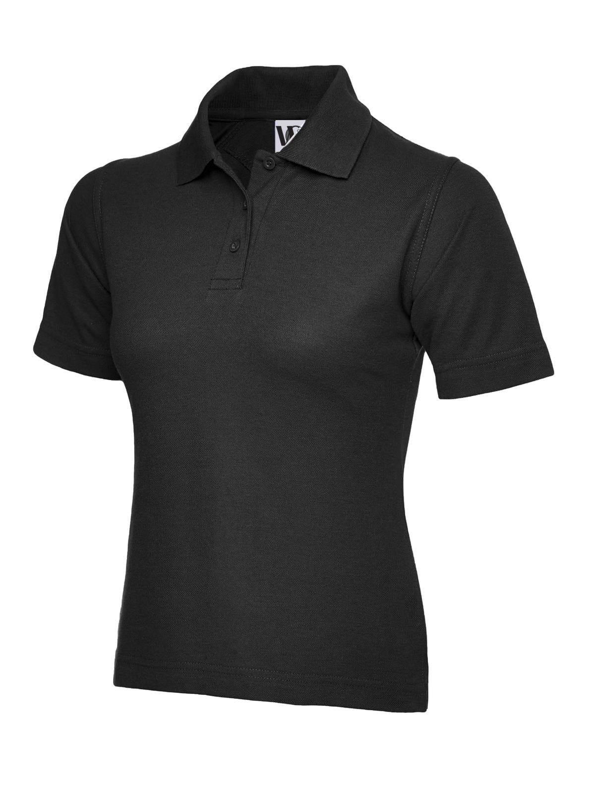 Ladies' Active Cotton Polo Shirt - 180gsm 100% Ring-Spun Combed Cotton | 14 Colours in Black