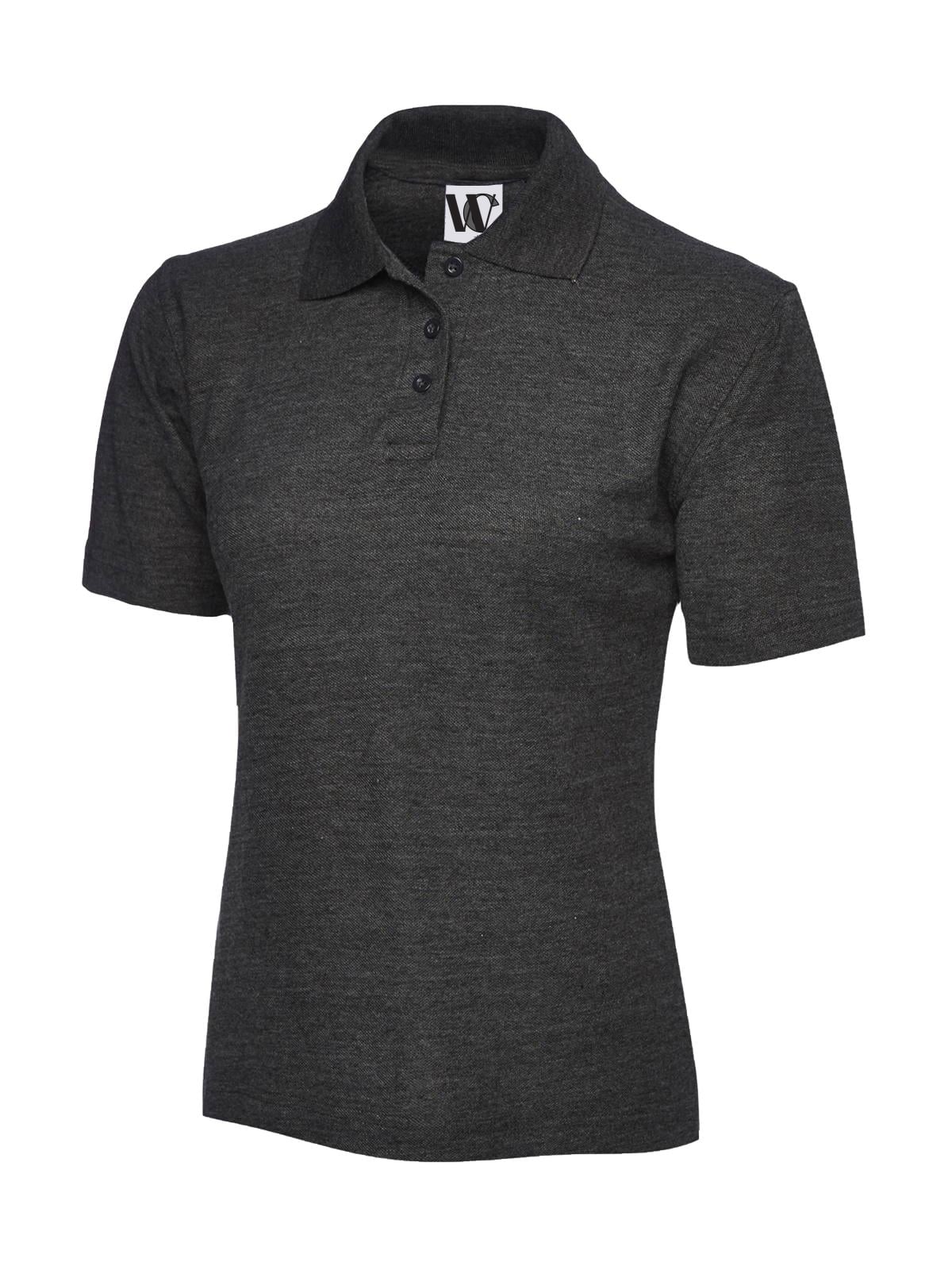 Ladies' Active Cotton Polo Shirt - 180gsm 100% Ring-Spun Combed Cotton | 14 Colours in Charcoal