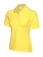 Ladies Active Cotton Poloshirt - Yellow