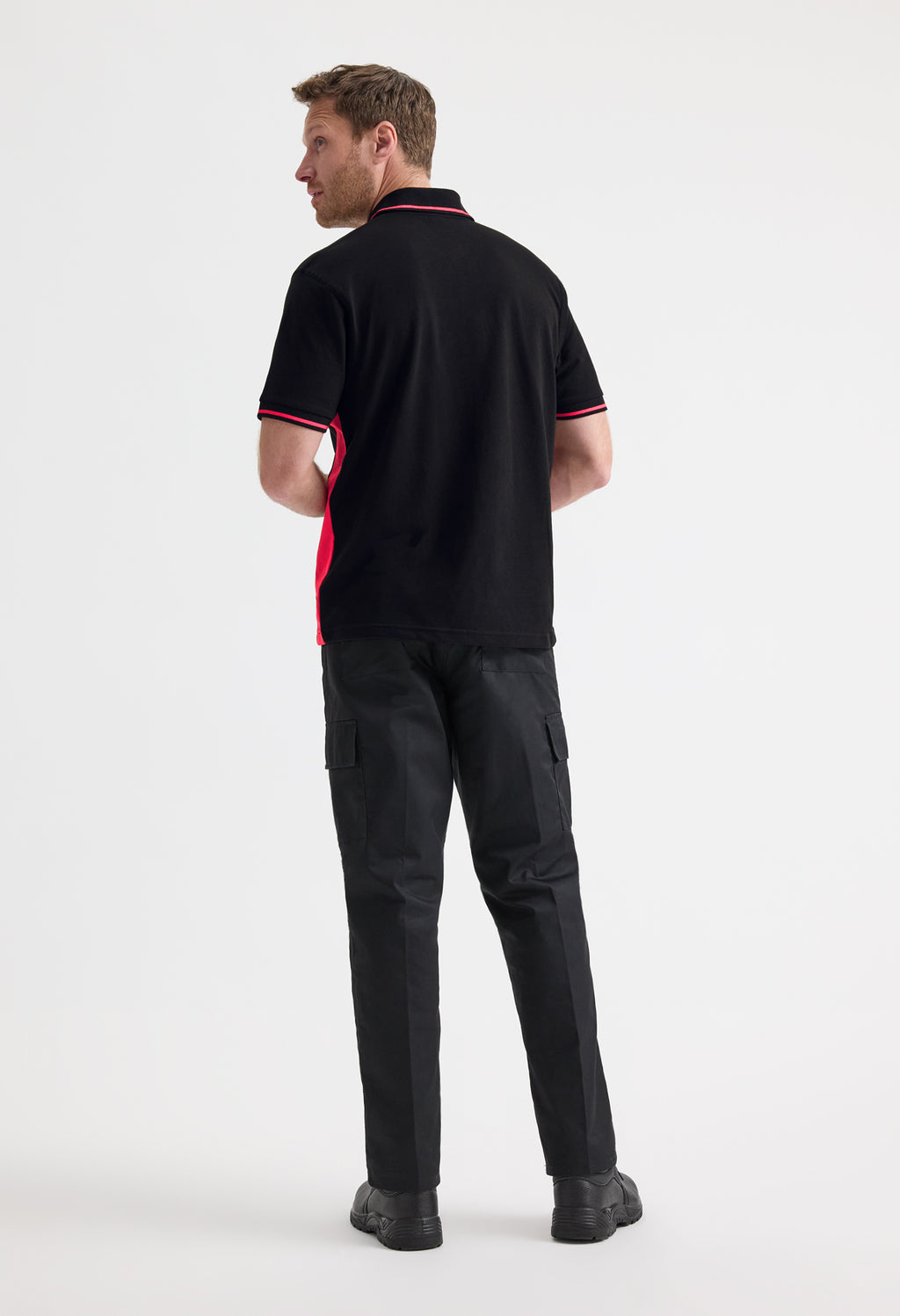 Two Tone Polo Shirt - Back View