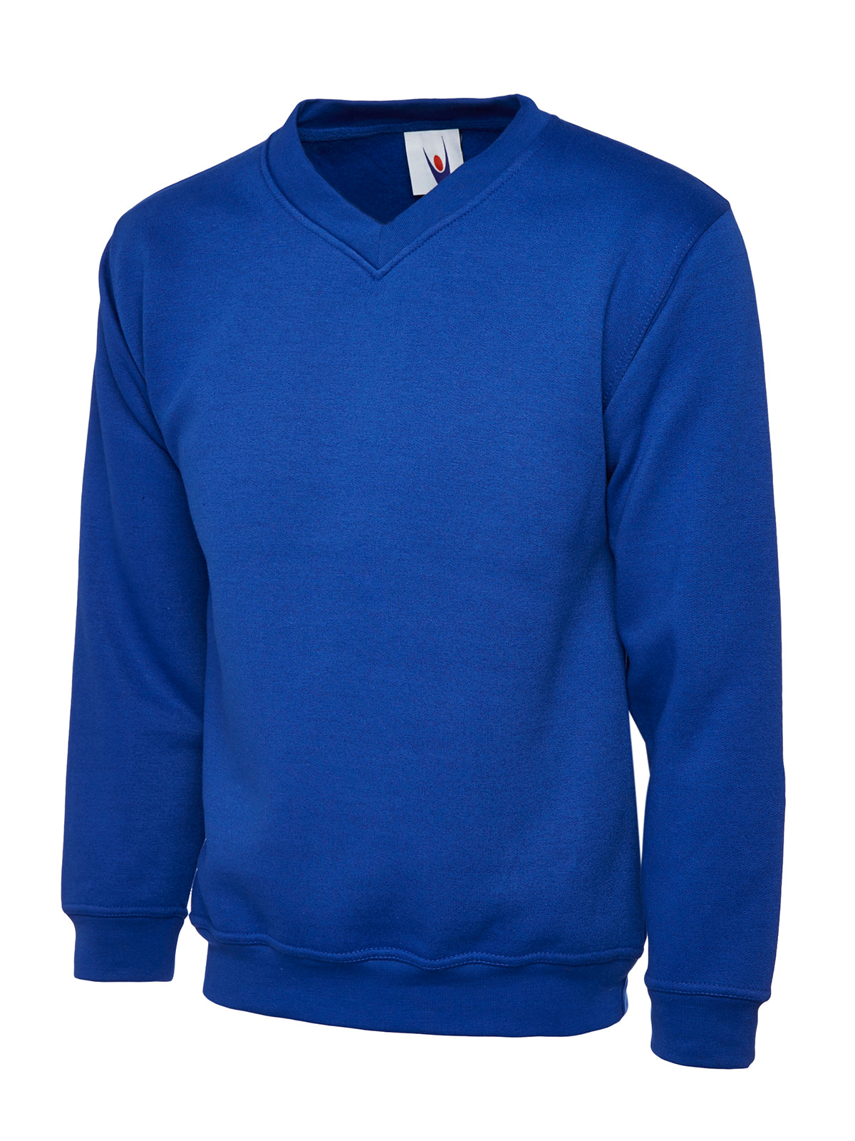 Classic V-Neck Sweatshirt - Royal | Wrapandcover.co.uk Customised uniforms for workwear, schools, and organisations- fast UK delivery, no minimum orders.