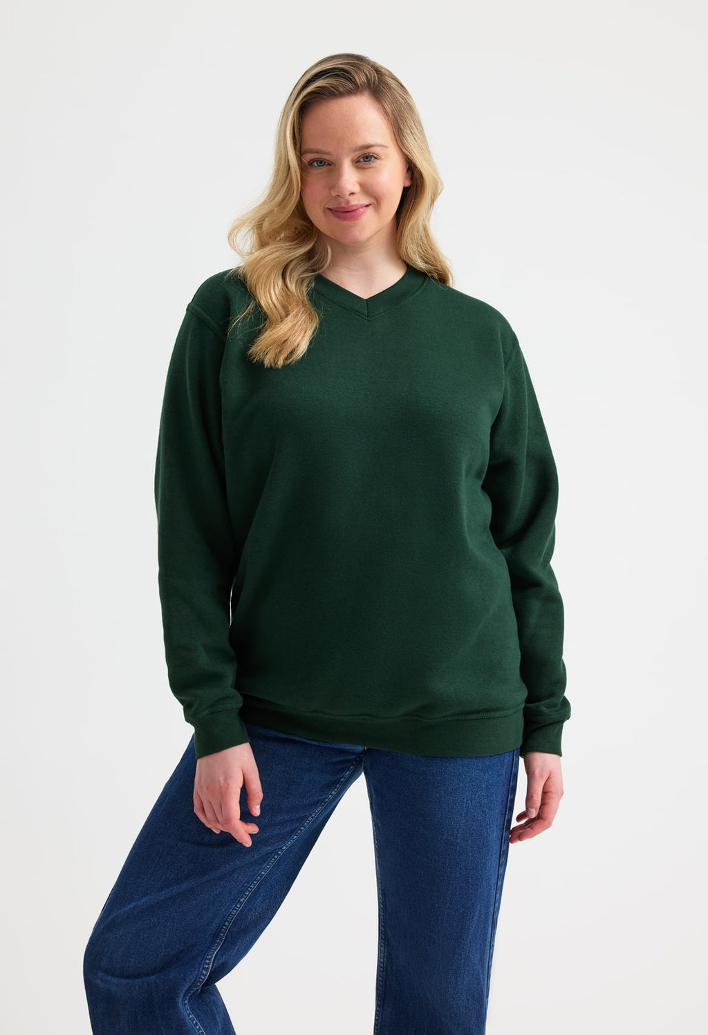 Unisex Classic V-Neck Sweatshirt - 300gsm 50/50 Polycotton | 4 Colours