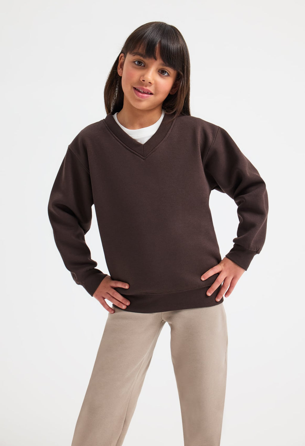 Children's Classic V-Neck Sweatshirt - 300gsm 50/50 Polycotton | 9 Colours