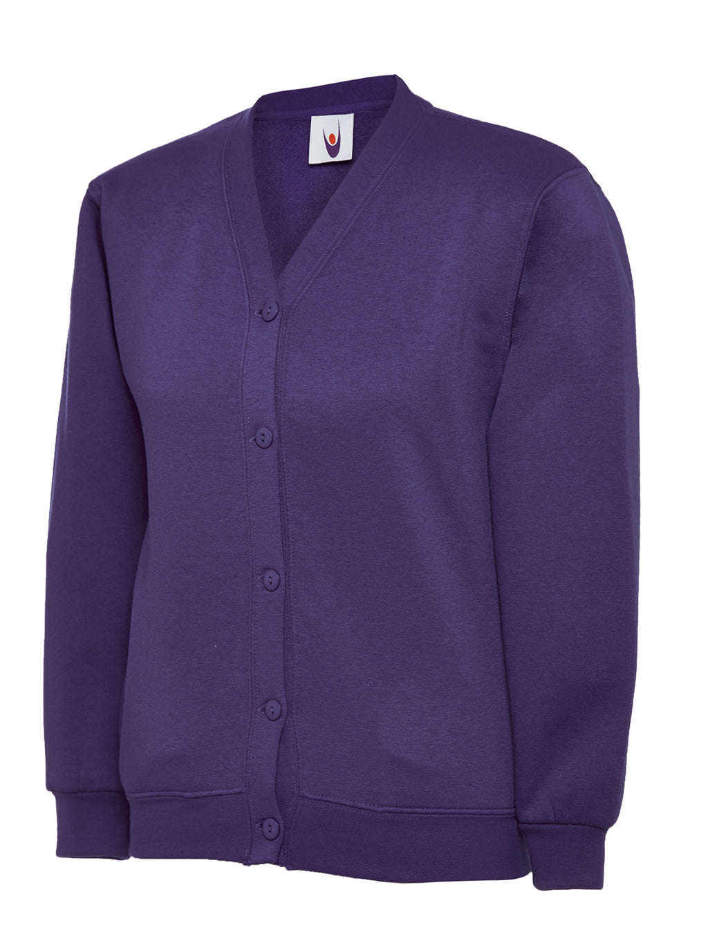 Childrens Classic Cardigan - Purple - 2 YRS - UC207 | Wrapandcover.co.uk Customised uniforms for workwear, schools, and organisations- fast UK delivery, no minimum orders.