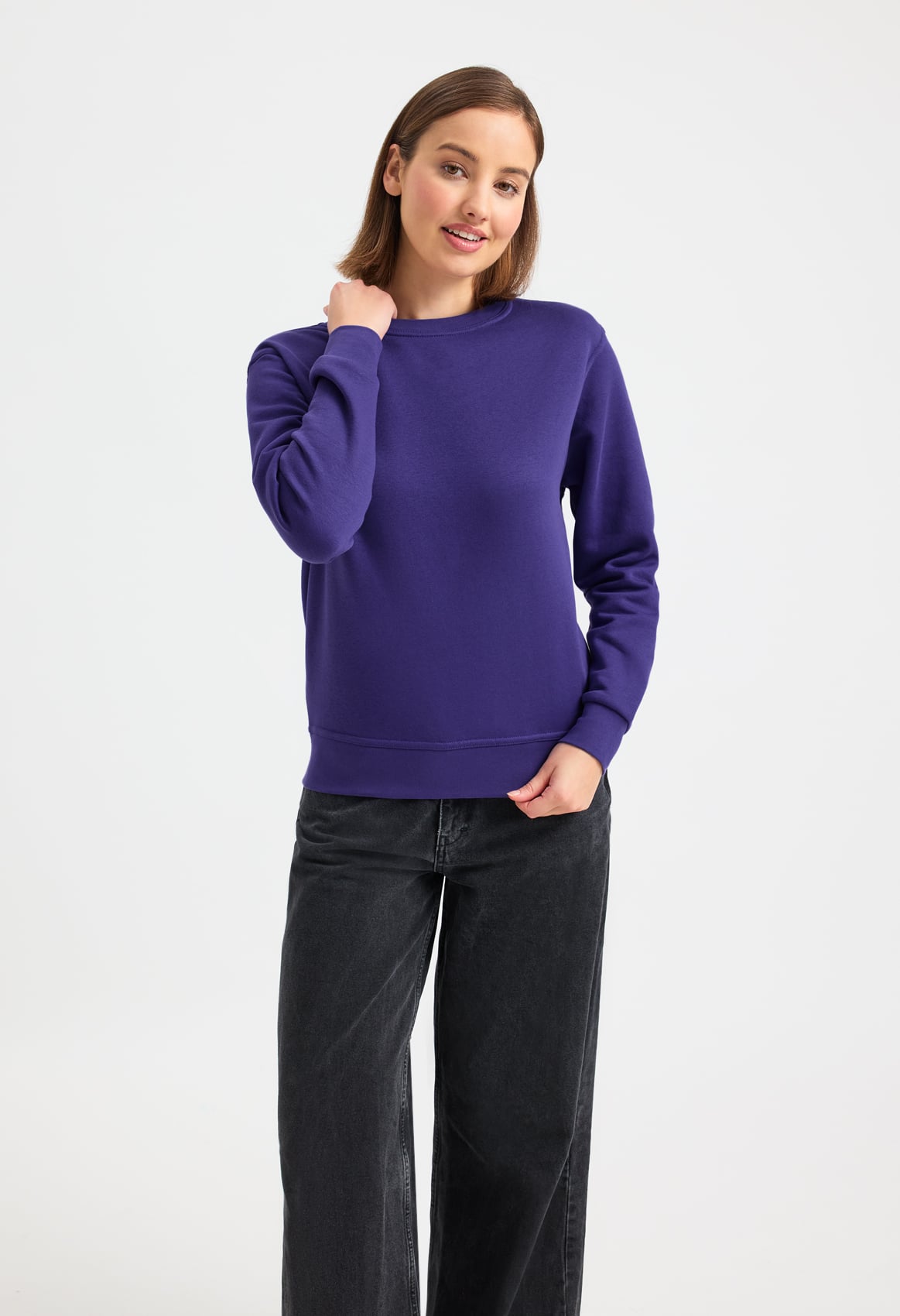 Ladies' Deluxe Crew Neck Sweatshirt - 280gsm 60/40 Ring-Spun Cotton | 8 Colours