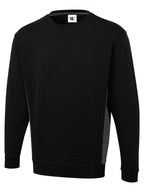 Unisex Two Tone Crew Neck Sweatshirt - 280gsm 60/40 Cotton-Rich | 5 Colours