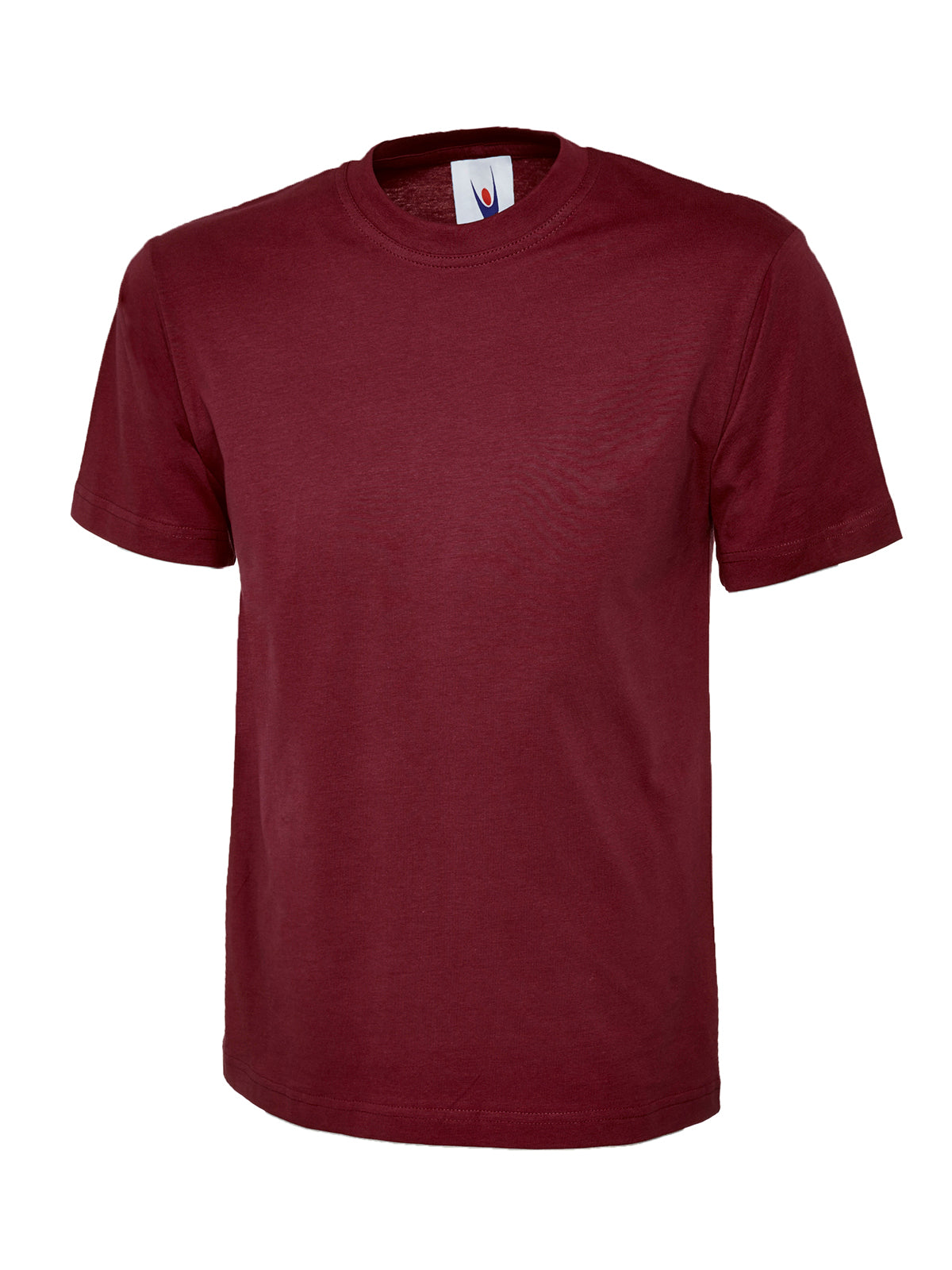 Classic T-shirt - Burgundy | Wrapandcover.co.uk Customised uniforms for workwear, schools, and organisations- fast UK delivery, no minimum orders.