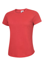Red crew-neck short-sleeve performance t-shirt with a textured mesh fabric and a fitted silhouette.