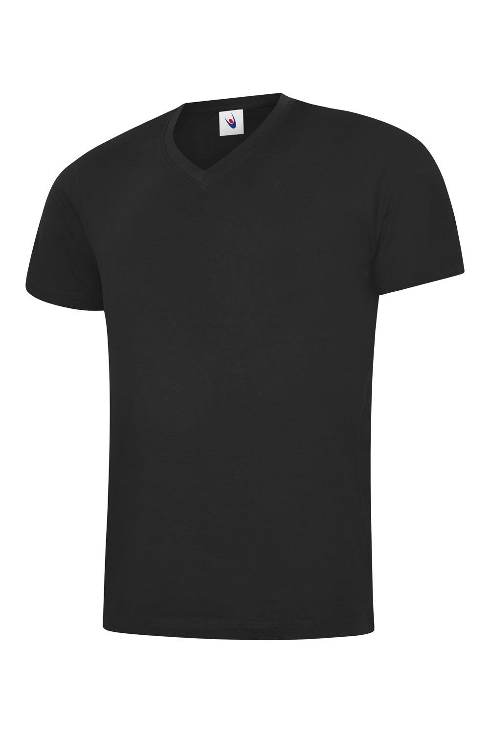 Classic V Neck T-shirt - Black | Wrapandcover.co.uk Customised uniforms for workwear, schools, and organisations- fast UK delivery, no minimum orders.