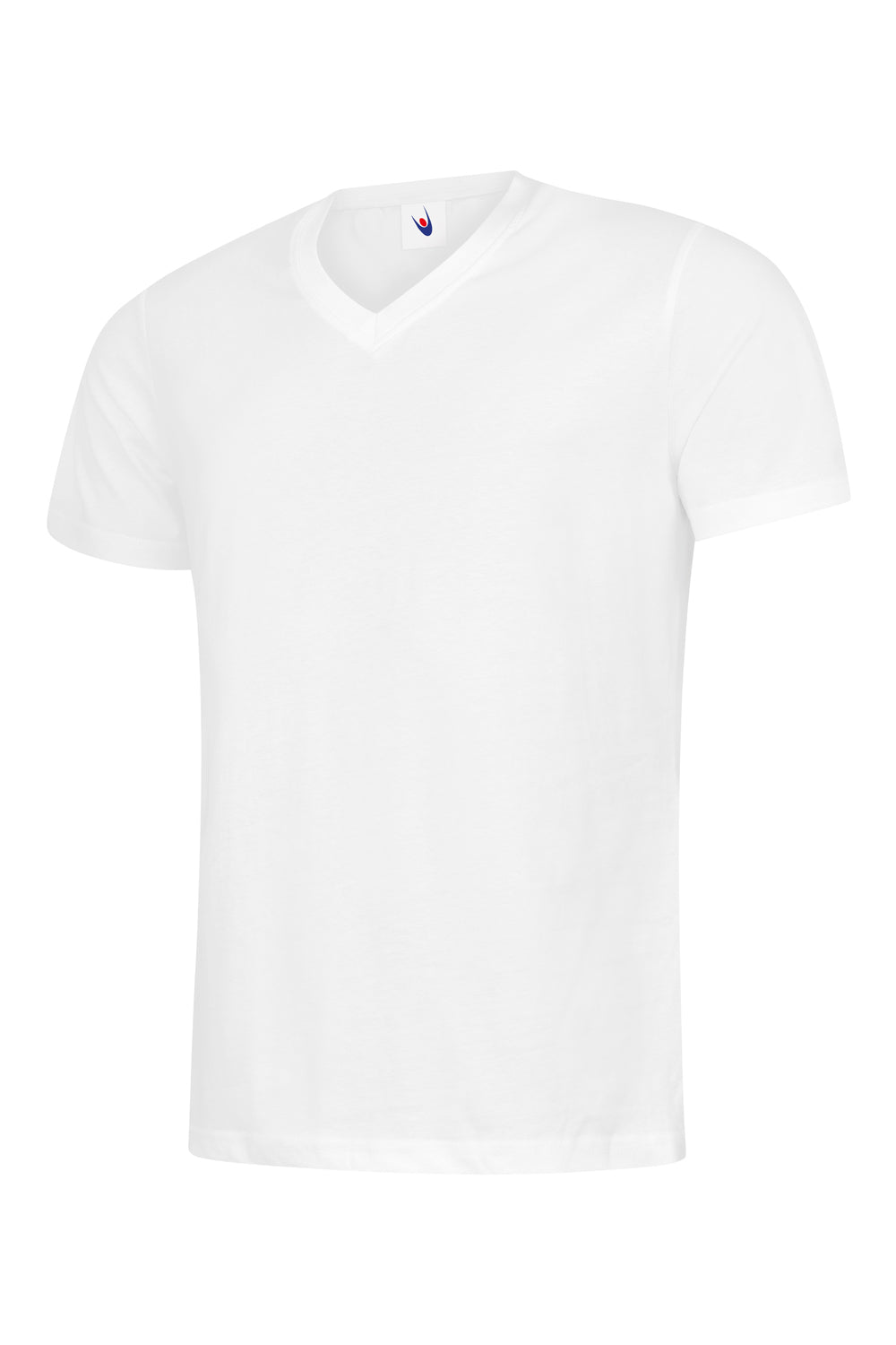 Classic V Neck T-shirt - White | Wrapandcover.co.uk Customised uniforms for workwear, schools, and organisations- fast UK delivery, no minimum orders.