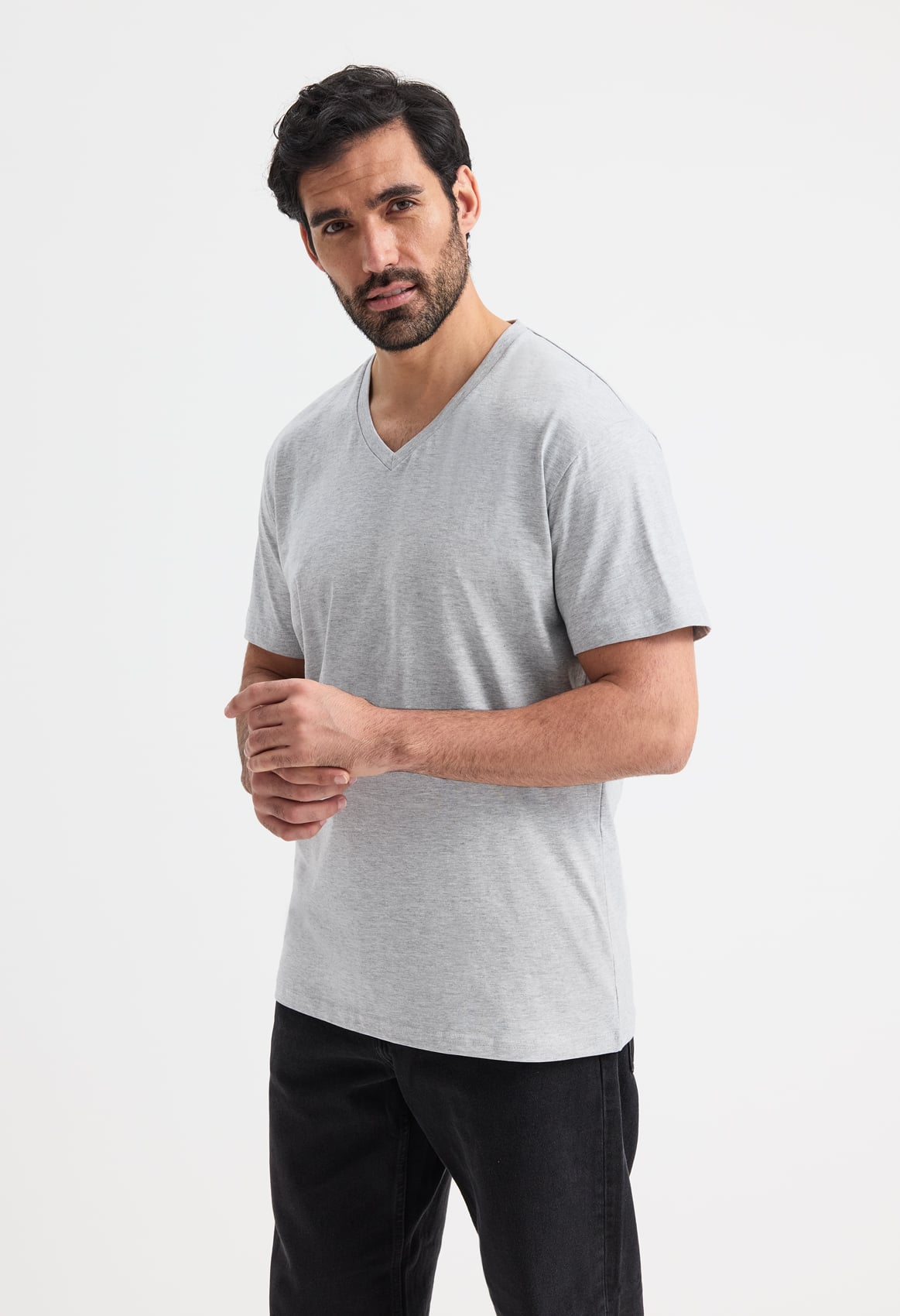 Unisex Classic V-Neck T-Shirt - 180gsm 100% Ring-Spun Combed Cotton | 4 Colours