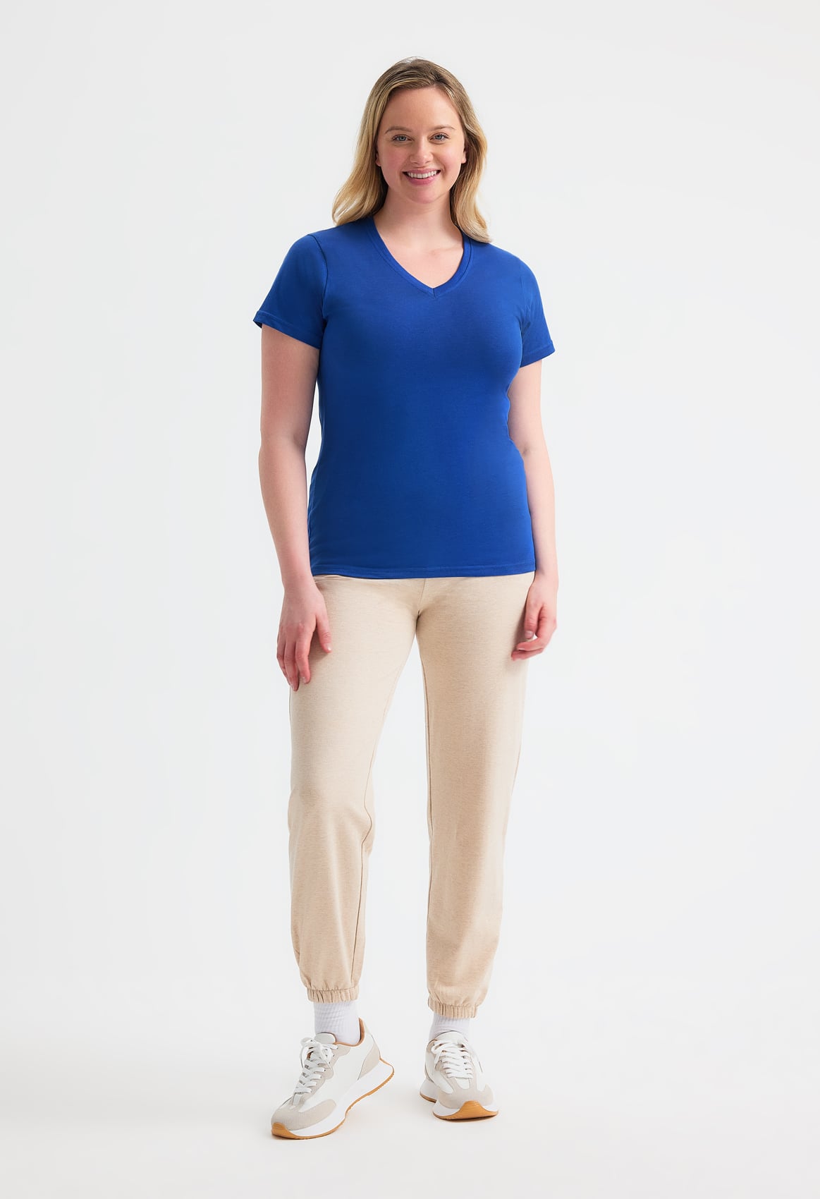 Ladies' Classic V-Neck T-Shirt - 180gsm 100% Ring-Spun Combed Cotton | 5 Colours