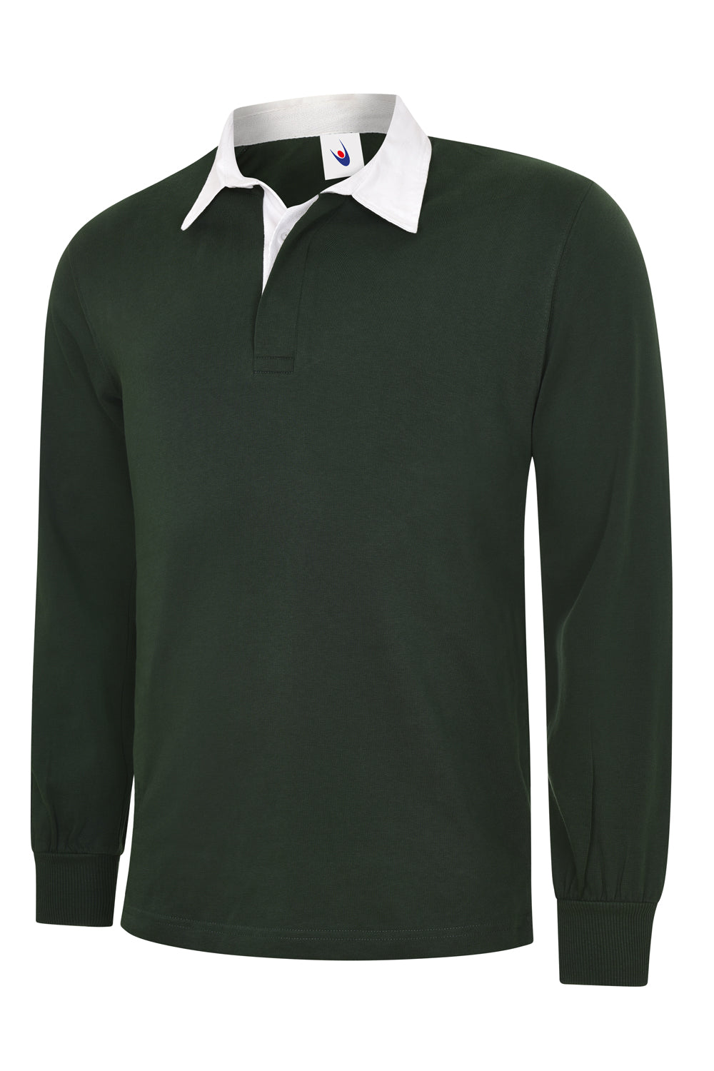 Classic Rugby Shirt - Bottle Green | Wrapandcover.co.uk Customised uniforms for workwear, schools, and organisations- fast UK delivery, no minimum orders.