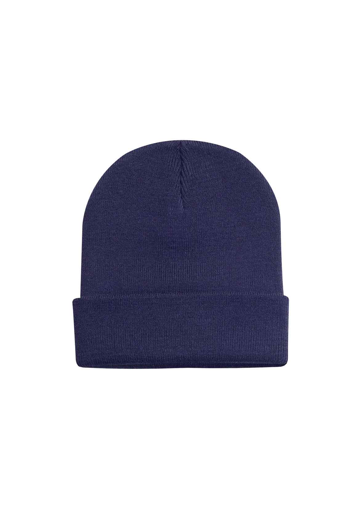 Heavyweight Cuffed Beanie - Navy - ONE - UC410 | Wrapandcover.co.uk Customised uniforms for workwear, schools, and organisations- fast UK delivery, no minimum orders.