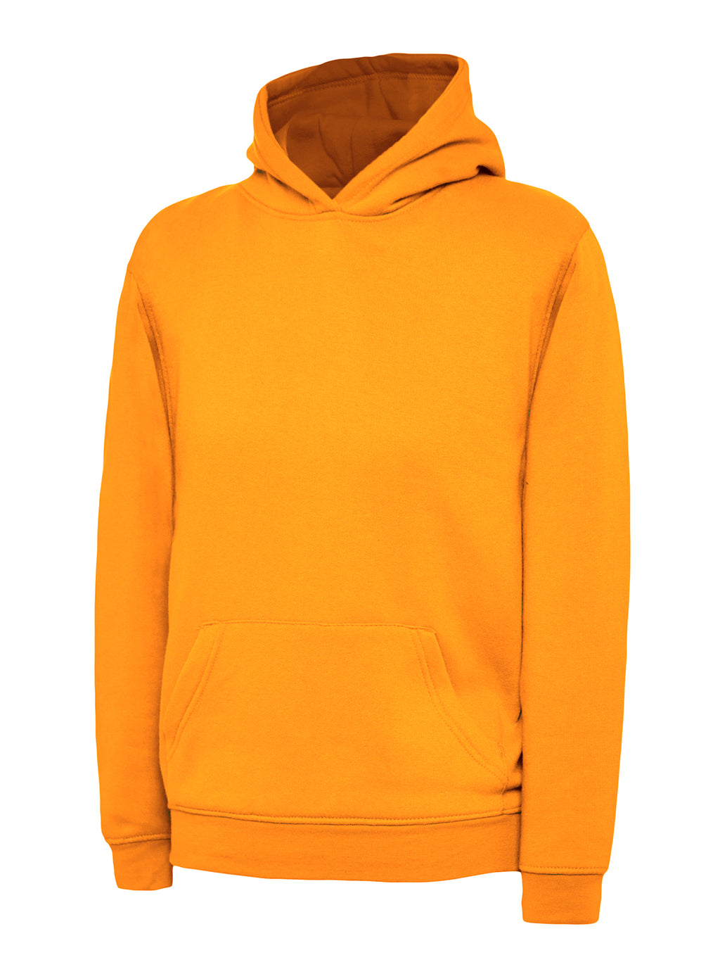Orange hoodie on a white background