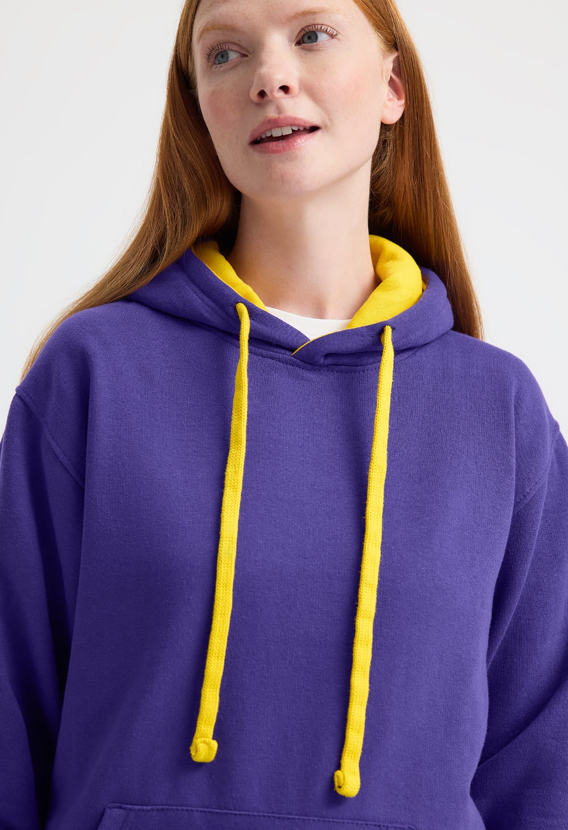 Unisex Contrast Hooded Sweatshirt - 300gsm 50/50 Polycotton | 12 Colours