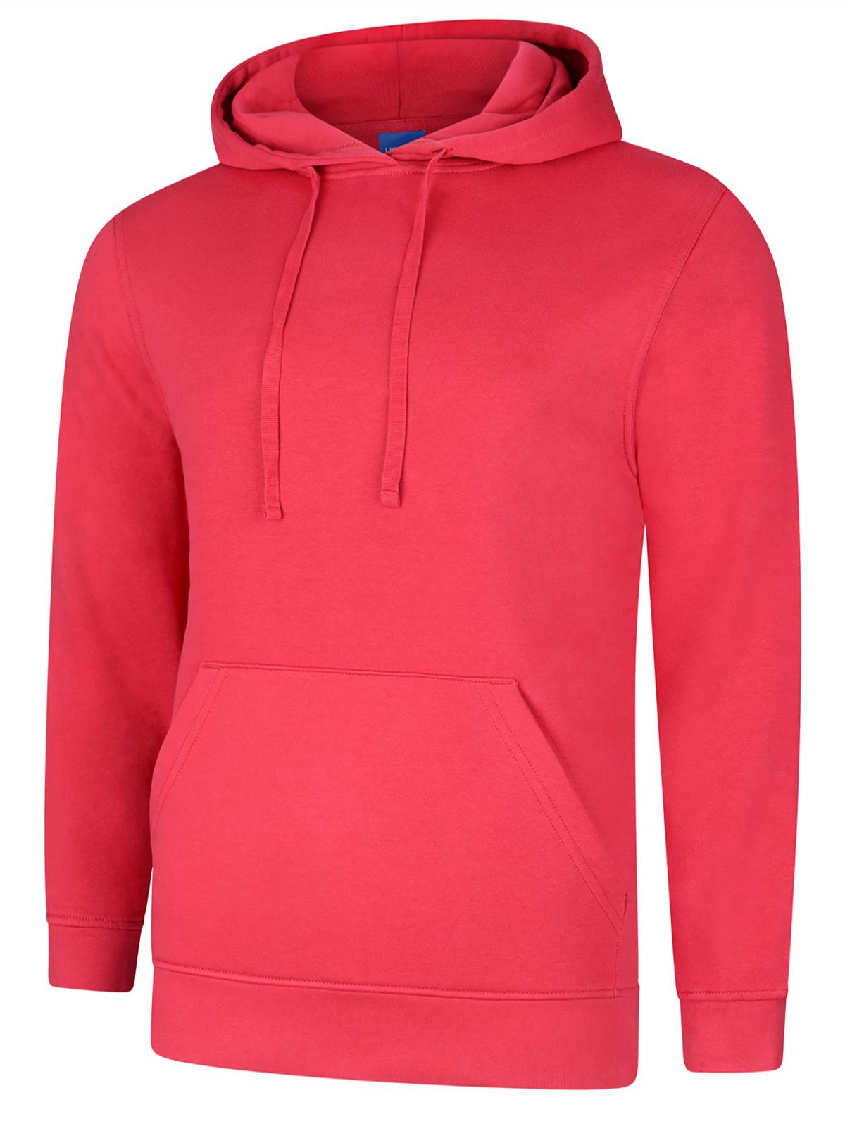 Deluxe Hooded Sweatshirt - Red | Wrapandcover.co.uk Customised uniforms for workwear, schools, and organisations- fast UK delivery, no minimum orders.