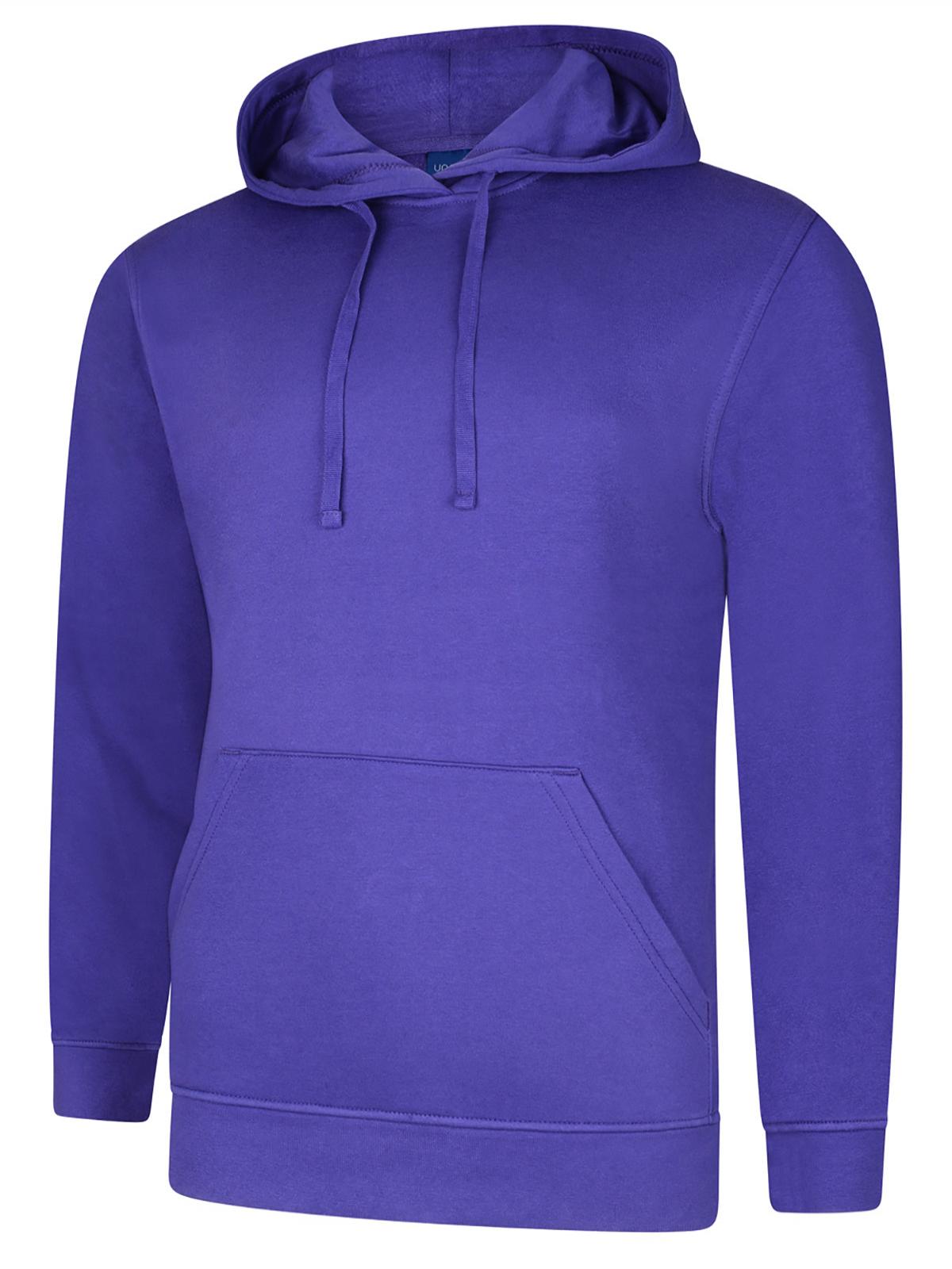 Deluxe Hooded Sweatshirt - Purple | Wrapandcover.co.uk Customised uniforms for workwear, schools, and organisations- fast UK delivery, no minimum orders.