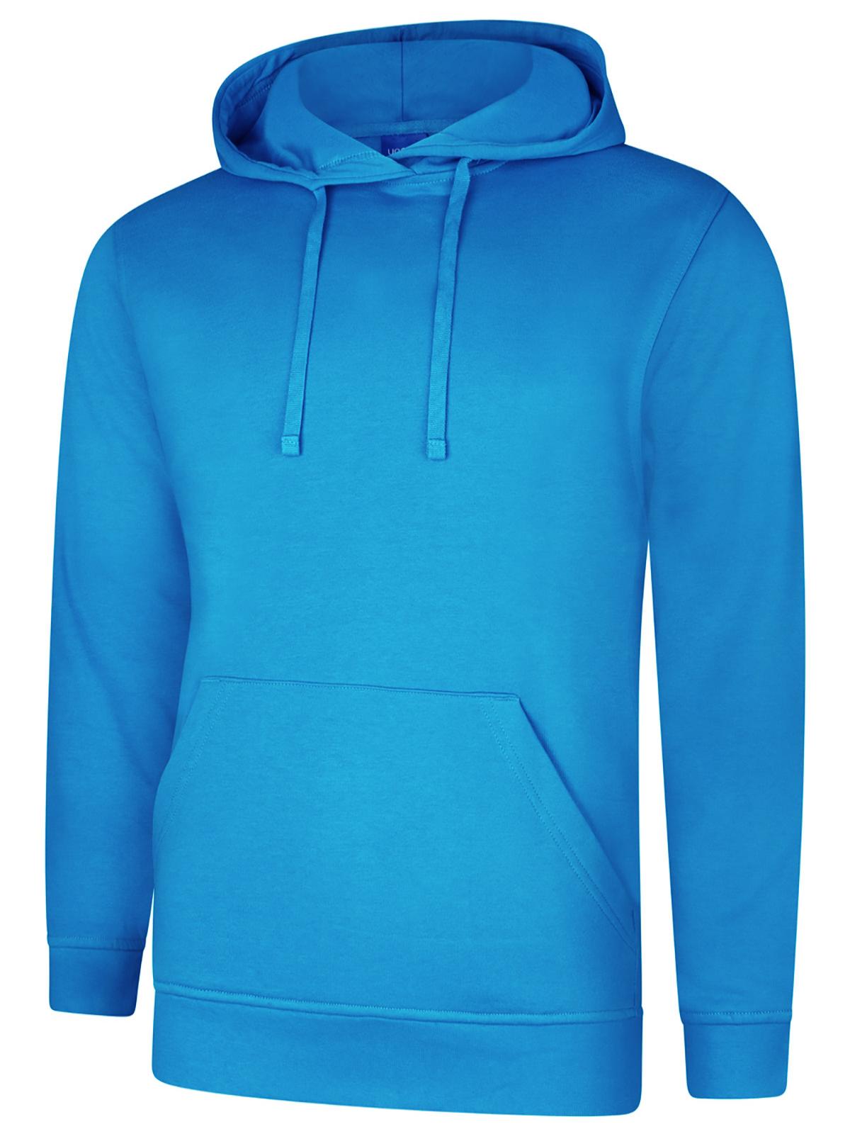 Deluxe Hooded Sweatshirt - Reef Blue | Wrapandcover.co.uk Customised uniforms for workwear, schools, and organisations- fast UK delivery, no minimum orders.