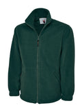 Heavyweight Full Zip Fleece Jacket - Bottle Green | Wrapandcover.co.uk Customised uniforms for workwear, schools, and organisations- fast UK delivery, no minimum orders.