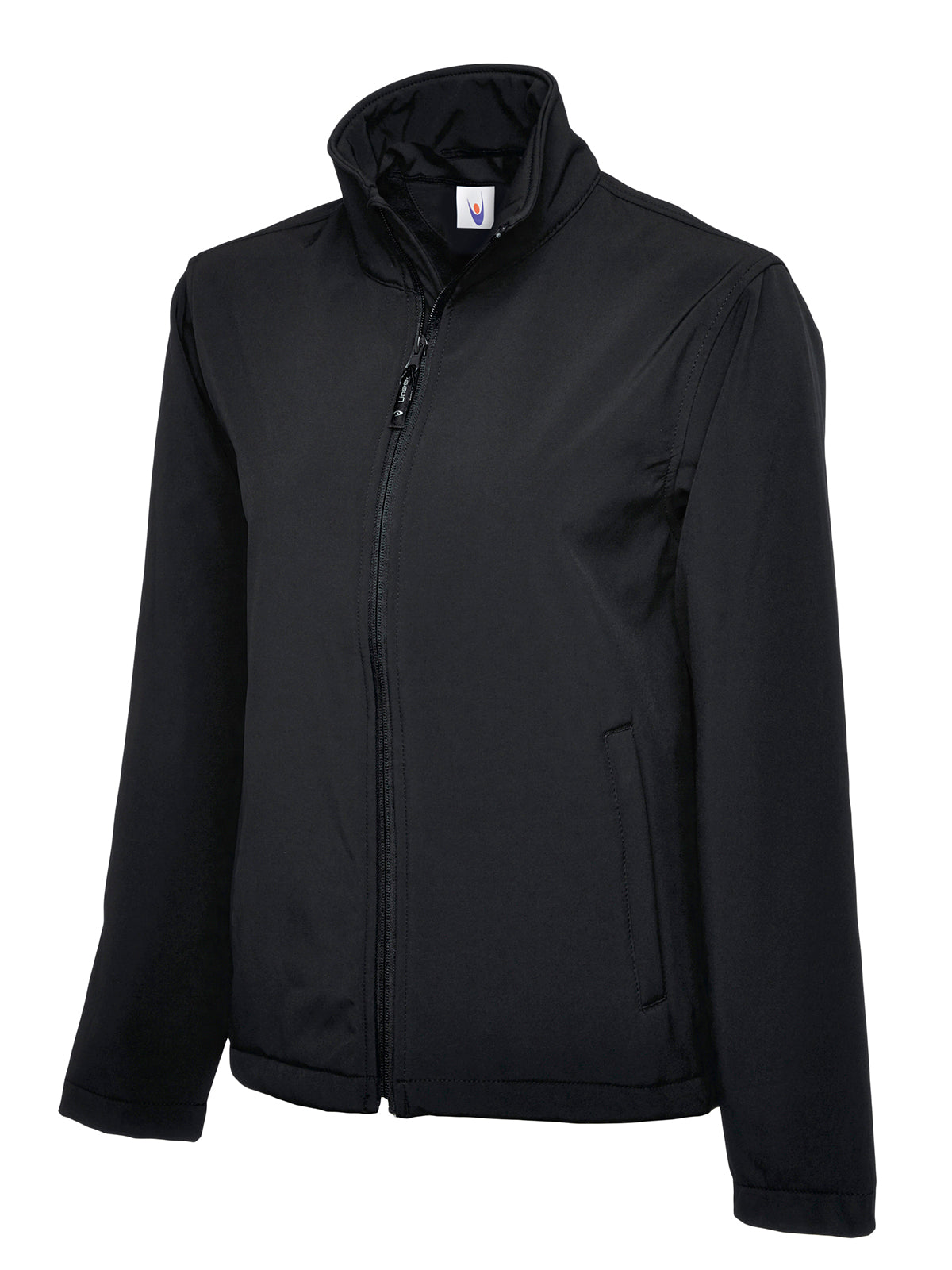 Classic Full Zip Soft Shell Jacket - Black | Wrapandcover.co.uk Customised uniforms for workwear, schools, and organisations- fast UK delivery, no minimum orders.