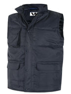 Unisex Super Pro Body Warmer - 250gsm, Radio Loop & Tool Pockets | Black & Navy