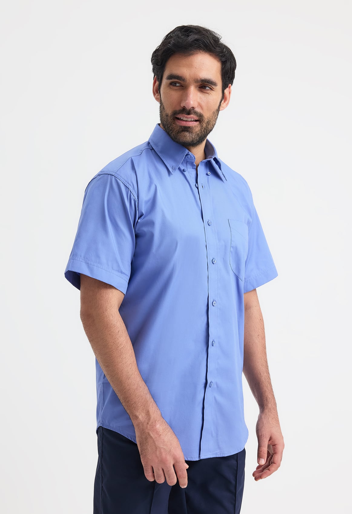 Men's Pinpoint Oxford Half Sleeve Shirt - 140gsm 85/15 Combed Cotton | 7 Colours