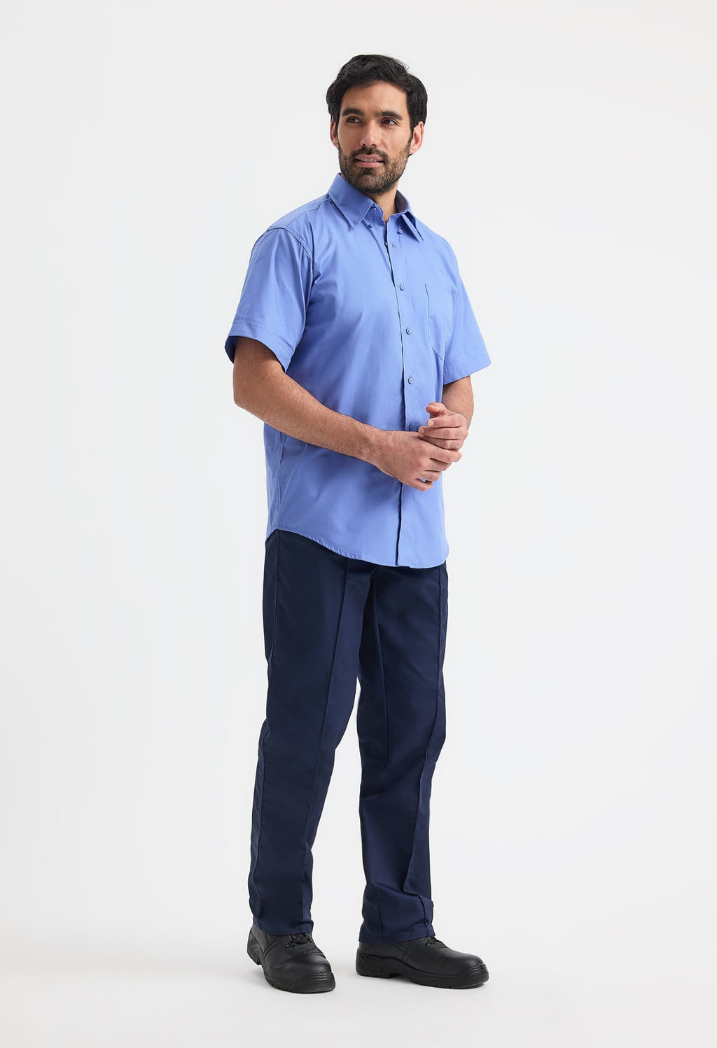 Men's Pinpoint Oxford Half Sleeve Shirt - 140gsm 85/15 Combed Cotton | 7 Colours
