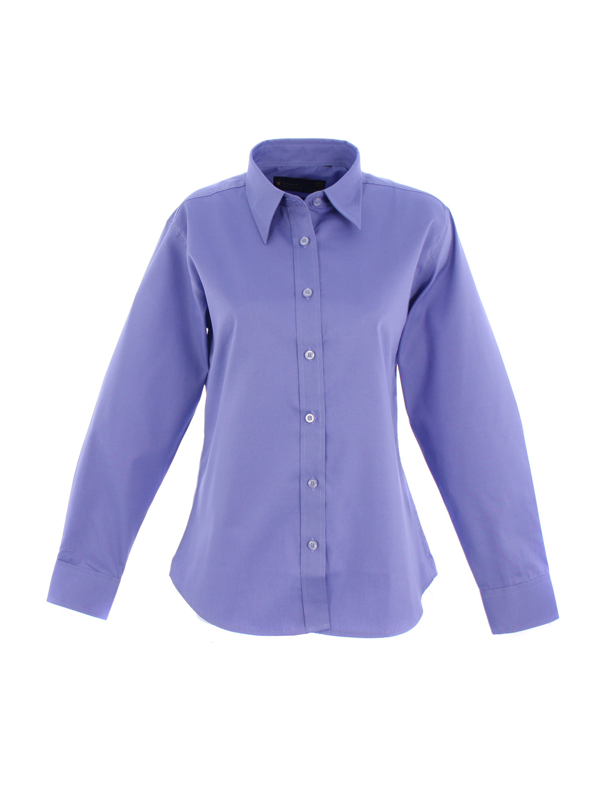 Ladies Pinpoint Oxford Full Sleeve Shirt - Mid Blue | Wrapandcover.co.uk Customised uniforms for workwear, schools, and organisations- fast UK delivery, no minimum orders.
