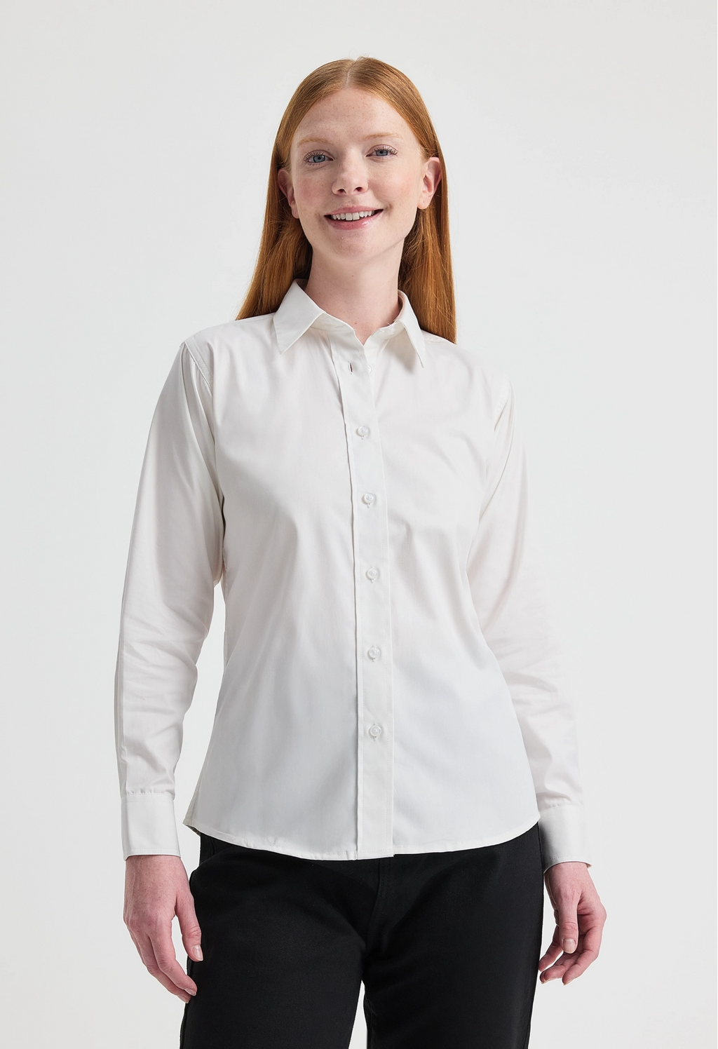 Ladies Pinpoint Oxford Full Sleeve Shirt by wrapandcover.co.uk Uniforms, teamwear and custom corporate apparel. Specialising in Central London and the home counties.