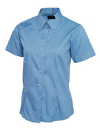 Ladies' Pinpoint Oxford Half Sleeve Shirt - 140gsm 85/15 Combed Cotton | 7 Colours