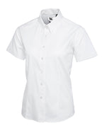 Ladies' Pinpoint Oxford Half Sleeve Shirt - 140gsm 85/15 Combed Cotton | 7 Colours