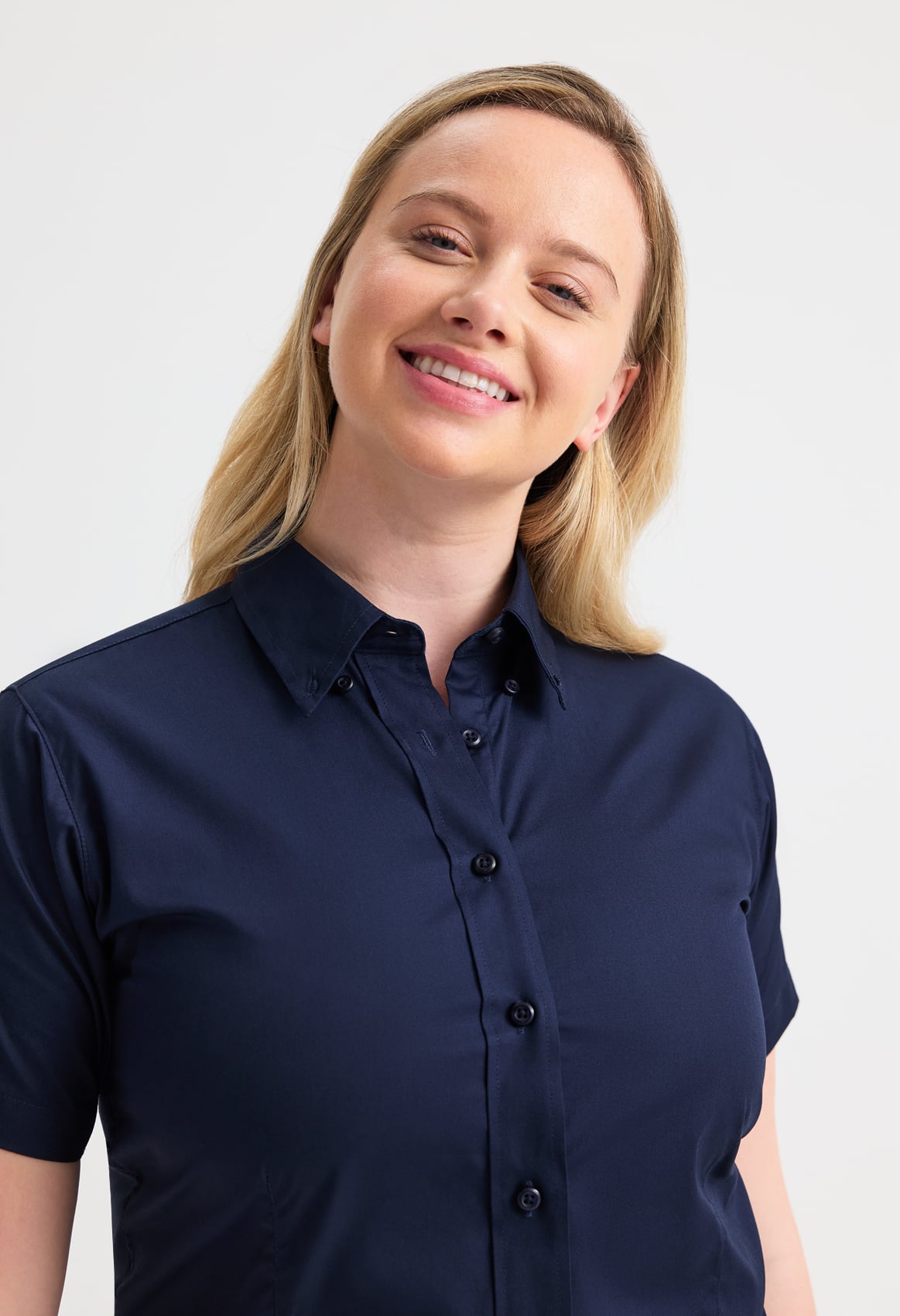 Ladies' Pinpoint Oxford Half Sleeve Shirt - 140gsm 85/15 Combed Cotton | 7 Colours