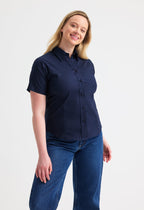 Ladies' Pinpoint Oxford Half Sleeve Shirt - 140gsm 85/15 Combed Cotton | 7 Colours