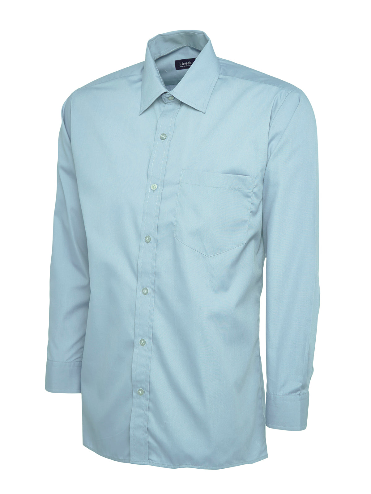 Mens Poplin Full Sleeve Shirt - Light Blue | Wrapandcover.co.uk Customised uniforms for workwear, schools, and organisations- fast UK delivery, no minimum orders.