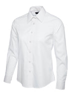 Ladies' Poplin Full Sleeve Shirt - 120gsm 65/35 Polycotton | 10 Colours