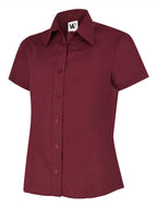Ladies' Poplin Half Sleeve Shirt - 120gsm 65/35 Polycotton | 10 Colours