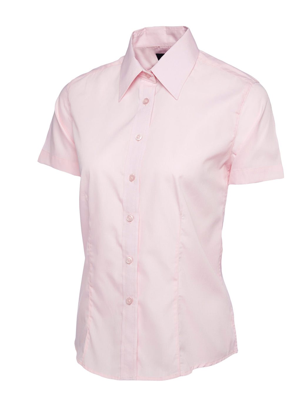 Ladies' Poplin Half Sleeve Shirt - 120gsm 65/35 Polycotton | 10 Colours