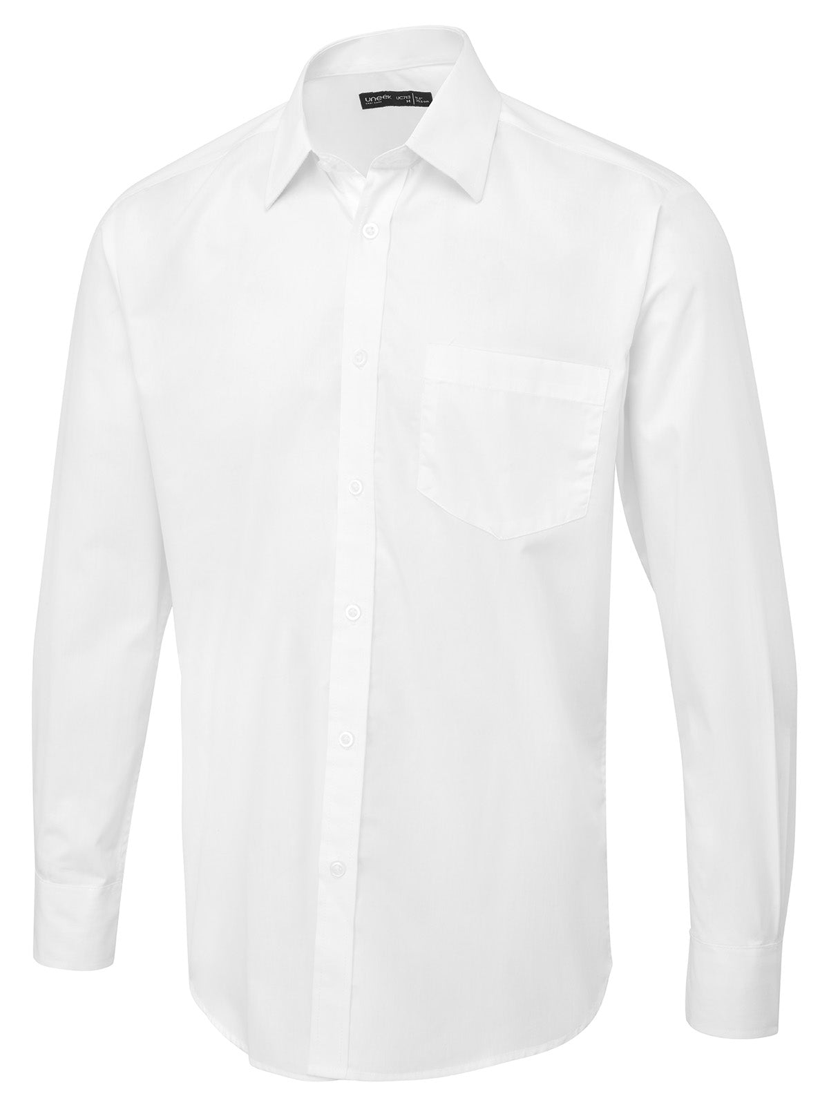 Men's Long Sleeve Poplin Shirt - White | Wrapandcover.co.uk Customised uniforms for workwear, schools, and organisations- fast UK delivery, no minimum orders.
