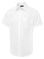 Men's Short Sleeve Poplin Shirt - 120gsm 65/35 Polycotton | 3 Colours
