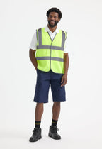 Unisex Hi-Vis Safety Waistcoat - EN ISO 20471 Class 2 | Yellow & Orange